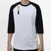 Raglan 3/4 Roundneck Shirt (White Body) Thumbnail