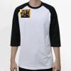 Raglan 3/4 Roundneck Shirt (White Body) Thumbnail
