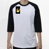 Raglan 3/4 Roundneck Shirt (White Body) Thumbnail