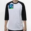 Raglan 3/4 Roundneck Shirt (White Body) Thumbnail