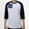 Raglan 3/4 Roundneck Shirt (White Body) Thumbnail