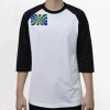 Raglan 3/4 Roundneck Shirt (White Body) Thumbnail