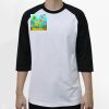Raglan 3/4 Roundneck Shirt (White Body) Thumbnail