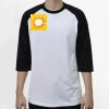 Raglan 3/4 Roundneck Shirt (White Body) Thumbnail