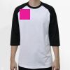Raglan 3/4 Roundneck Shirt (White Body) Thumbnail