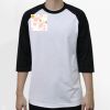 Raglan 3/4 Roundneck Shirt (White Body) Thumbnail