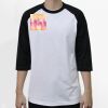 Raglan 3/4 Roundneck Shirt (White Body) Thumbnail