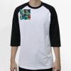 Raglan 3/4 Roundneck Shirt (White Body) Thumbnail