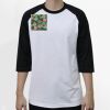Raglan 3/4 Roundneck Shirt (White Body) Thumbnail