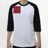 Raglan 3/4 Roundneck Shirt (White Body) Thumbnail