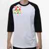Raglan 3/4 Roundneck Shirt (White Body) Thumbnail
