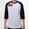Raglan 3/4 Roundneck Shirt (White Body) Thumbnail
