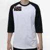 Raglan 3/4 Roundneck Shirt (White Body) Thumbnail