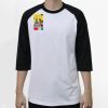 Raglan 3/4 Roundneck Shirt (White Body) Thumbnail
