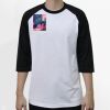 Raglan 3/4 Roundneck Shirt (White Body) Thumbnail