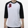 Raglan 3/4 Roundneck Shirt (White Body) Thumbnail