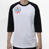 Raglan 3/4 Roundneck Shirt (White Body) Thumbnail
