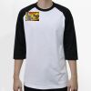 Raglan 3/4 Roundneck Shirt (White Body) Thumbnail