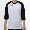 Raglan 3/4 Roundneck Shirt (White Body) Thumbnail