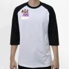 Raglan 3/4 Roundneck Shirt (White Body) Thumbnail