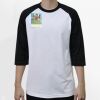 Raglan 3/4 Roundneck Shirt (White Body) Thumbnail