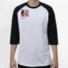 Raglan 3/4 Roundneck Shirt (White Body) Thumbnail