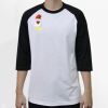 Raglan 3/4 Roundneck Shirt (White Body) Thumbnail