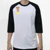 Raglan 3/4 Roundneck Shirt (White Body) Thumbnail