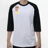 Raglan 3/4 Roundneck Shirt (White Body) Thumbnail