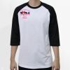 Raglan 3/4 Roundneck Shirt (White Body) Thumbnail