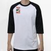 Raglan 3/4 Roundneck Shirt (White Body) Thumbnail