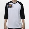 Raglan 3/4 Roundneck Shirt (White Body) Thumbnail