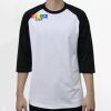 Raglan 3/4 Roundneck Shirt (White Body) Thumbnail