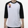 Raglan 3/4 Roundneck Shirt (White Body) Thumbnail