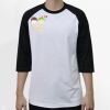 Raglan 3/4 Roundneck Shirt (White Body) Thumbnail
