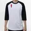Raglan 3/4 Roundneck Shirt (White Body) Thumbnail