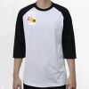 Raglan 3/4 Roundneck Shirt (White Body) Thumbnail