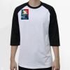 Raglan 3/4 Roundneck Shirt (White Body) Thumbnail