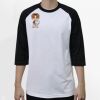 Raglan 3/4 Roundneck Shirt (White Body) Thumbnail
