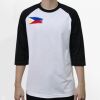 Raglan 3/4 Roundneck Shirt (White Body) Thumbnail