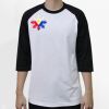 Raglan 3/4 Roundneck Shirt (White Body) Thumbnail