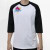 Raglan 3/4 Roundneck Shirt (White Body) Thumbnail