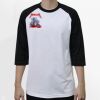 Raglan 3/4 Roundneck Shirt (White Body) Thumbnail