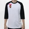 Raglan 3/4 Roundneck Shirt (White Body) Thumbnail