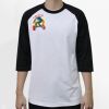 Raglan 3/4 Roundneck Shirt (White Body) Thumbnail