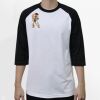 Raglan 3/4 Roundneck Shirt (White Body) Thumbnail