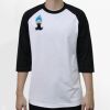 Raglan 3/4 Roundneck Shirt (White Body) Thumbnail
