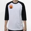 Raglan 3/4 Roundneck Shirt (White Body) Thumbnail