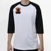 Raglan 3/4 Roundneck Shirt (White Body) Thumbnail