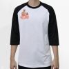 Raglan 3/4 Roundneck Shirt (White Body) Thumbnail